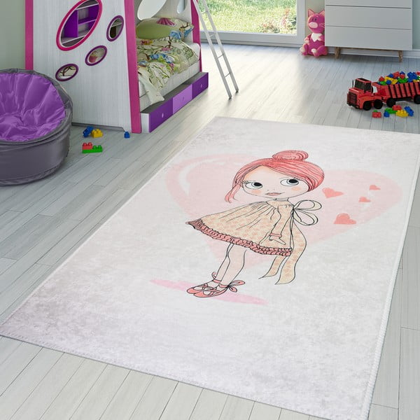 Világos rózsaszín gyerek szőnyeg 100x160 cm Lovely Girl – Vitaus-image-1
