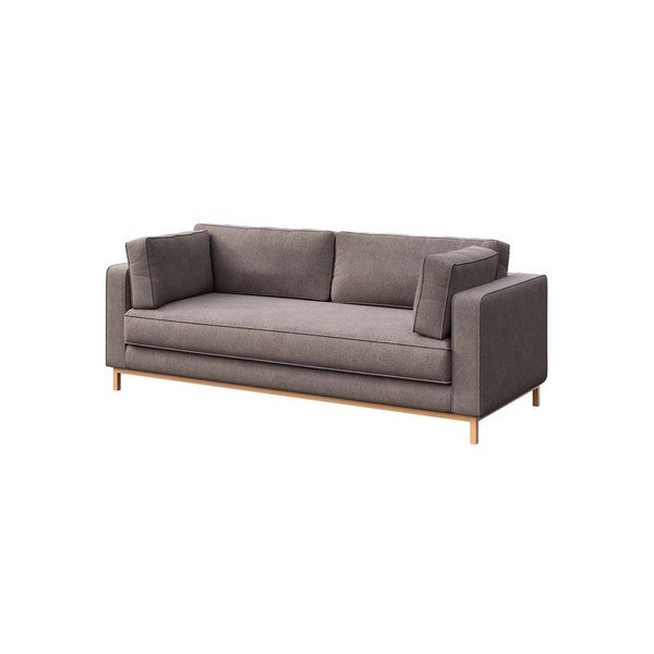 Világosbarna bársony kanapé 222 cm Celerio – Ame Yens-image-3