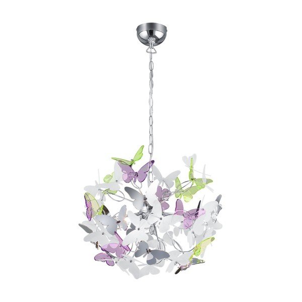 Gyerek függőlámpa műanyag búrával ø 50 cm Butterfly – Reality