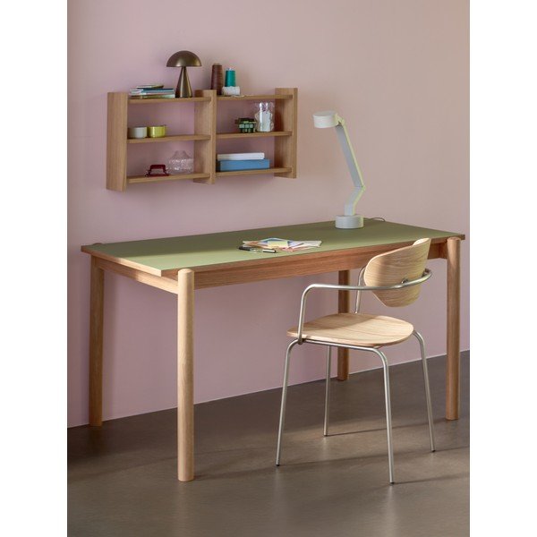 Natúr színű többszintes fali polc tölgyfa dekorral 85 cm Kant – Hübsch-image-2
