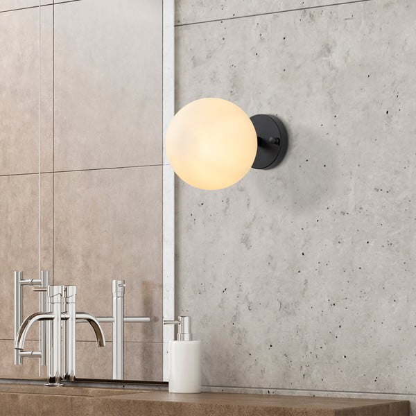 Fekete-fehér fali lámpa ø 15 cm Atmaca – Opviq lights-image-1