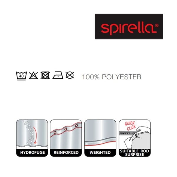 Zuhanyfüggöny 180x200 cm Primo – Spirella-image-3