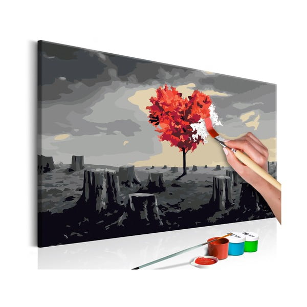 Heart Tree DIY készlet, saját vászonkép festése, 60 x 40 cm - Artgeist