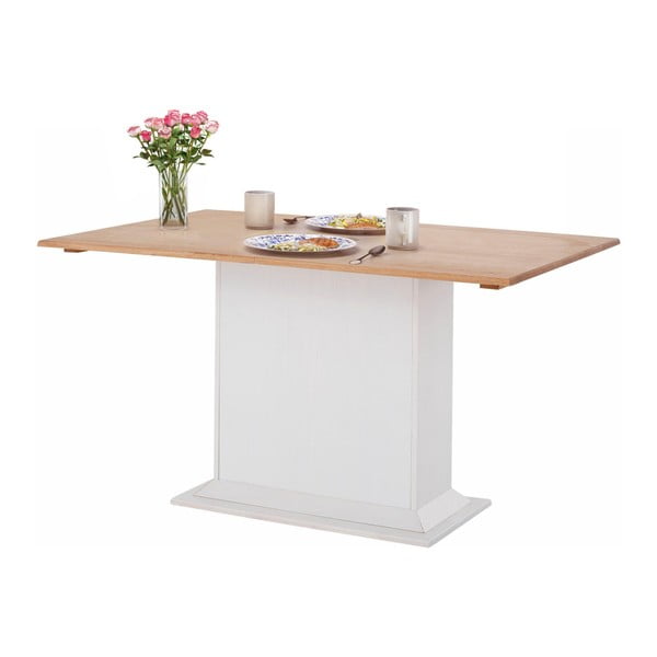 Silas fehér étkezőasztal borovi fenyőből - Støraa