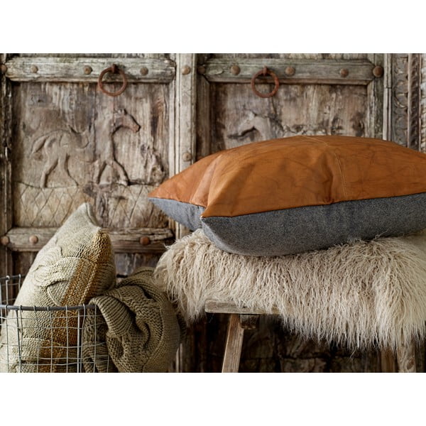 Lodge bőr kétoldalas párna, 60 x 60 cm - Södahl-image-1