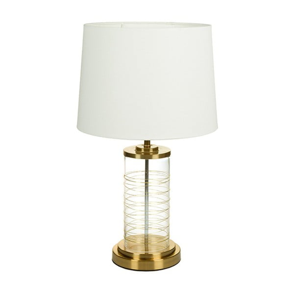 Earl fehér asztali lámpa, aranyszínű talapzattal - Santiago Pons