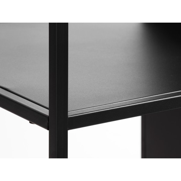 Fekete fém könyvespolc 90x180 cm Malibu – Unique Furniture-image-4