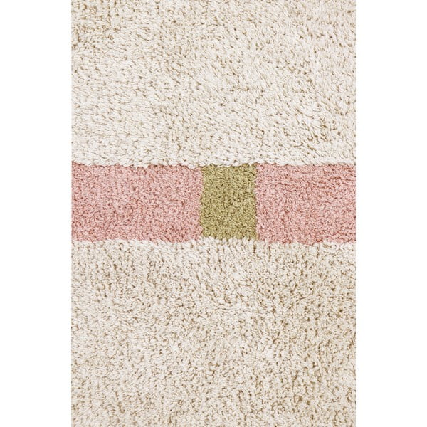 Rózsaszín-krémszínű mosható kézi szövésű pamut szőnyeg 200x300 cm Lanes Vintage Nude – Lorena Canals-image-4