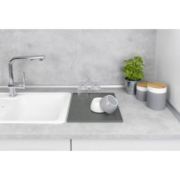 Szürke gumi edénycsepegtető alátét 40x30 cm Maxi – Wenko-image-2