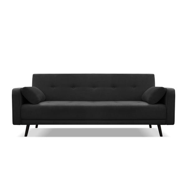 Bristol fekete kinyitható kanapé, 212 cm - Cosmopolitan Design