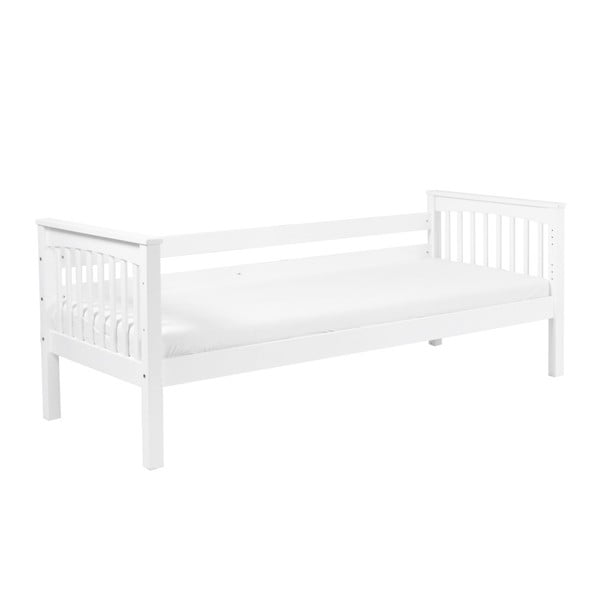 Lea Sofa fehér, egyszemélyes tömör bükkfa gyerekágy, 200 x 90 cm - Mobi furniture