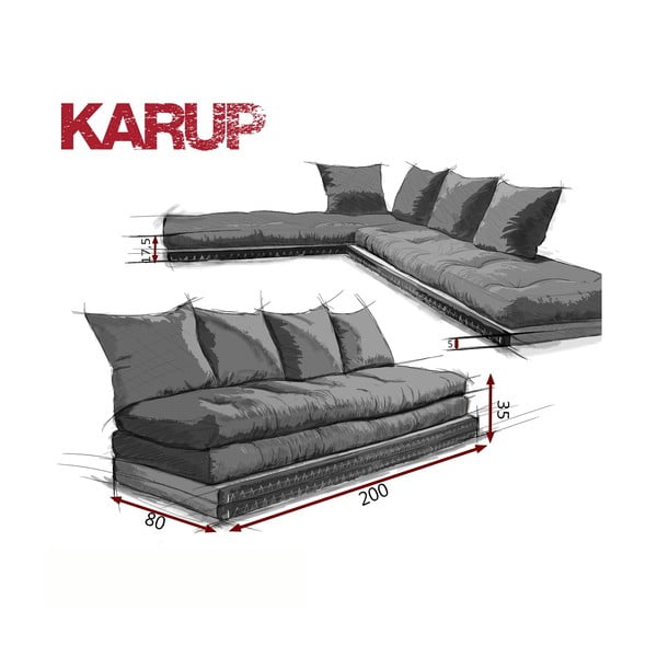 Chico Gray/Lime állítható kanapé - Karup-image-4