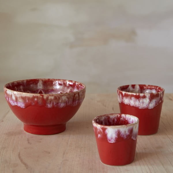 Piros agyagkerámia kávéscsésze, 90 ml - Costa Nova-image-2