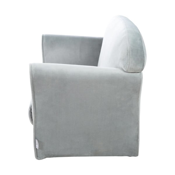 Világosszürke bársony gyerek kanapé 78 cm Lil Sofa – Roba-image-2