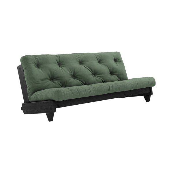 Fresh Black/Olive Green zöld kinyitható kanapé - Karup Design-image-1