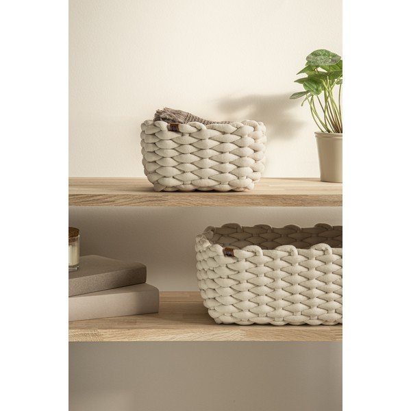 Textil tárolókosár 20x15x11 cm Peach Skin S – Bigso-image-3