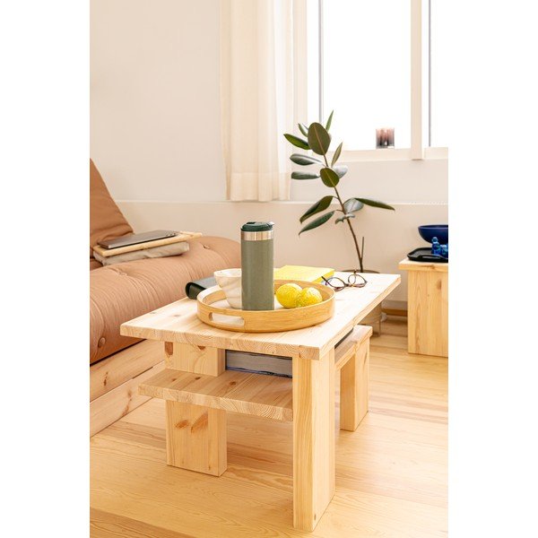 Barna borovi fenyő dohányzóasztal 45x68 cm Japan – Karup Design-image-4