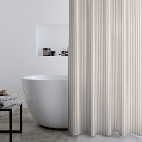 Zuhanyfüggöny 180x180 cm Timeless Stripe – Catherine Lansfield-image-1