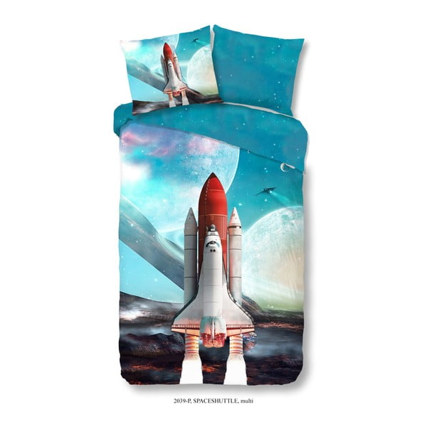 Space Shuttle gyerek pamut ágyneműhuzat garnitúra, 140 x 200 cm - Muller Textiels
