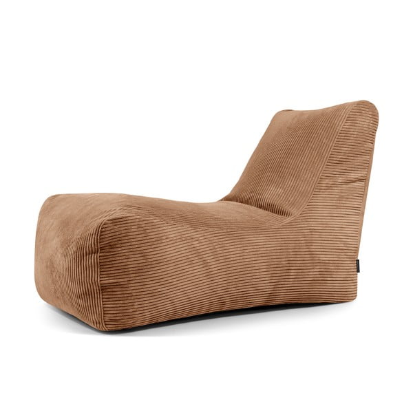 Barna kordbársony babzsákfotel Lounge – SLOWDOWN
