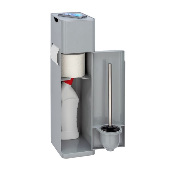 Szürke műanyag WC-papír tartó állvány kefével Imon – Wenko-image-3