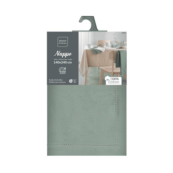 Pamut mosható asztalterítő 140x240 cm Charline – douceur d'intérieur