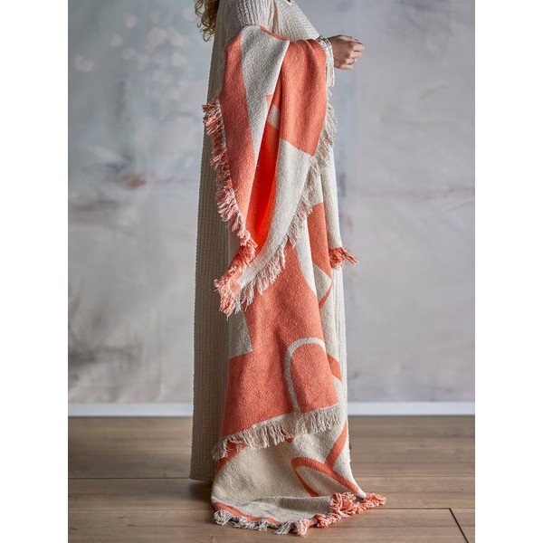 Narancssárga takaró 130x160 cm Caya – Bloomingville-image-1