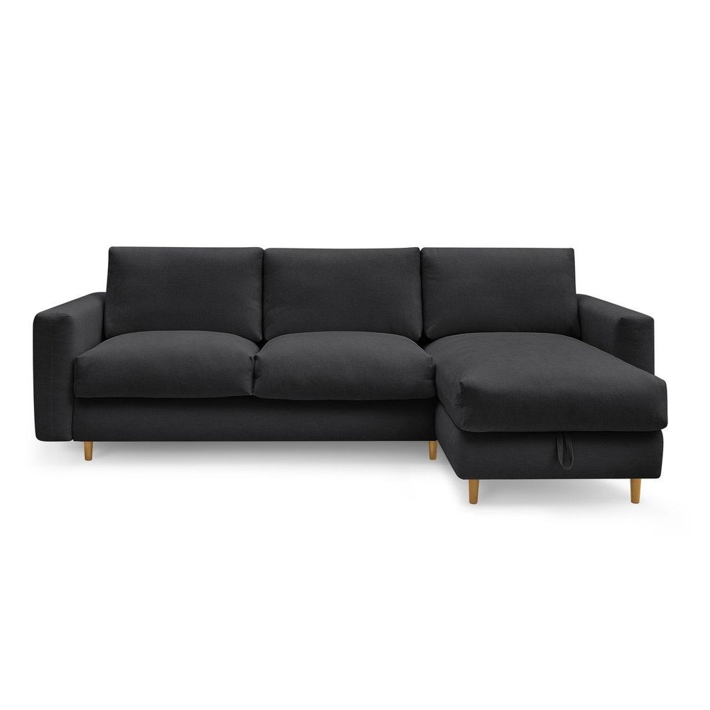 Fekete sarokkanapé Cocoone – Bobochic Paris