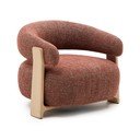 Terrakotta színű zsenília fotel Granite – Kave Home