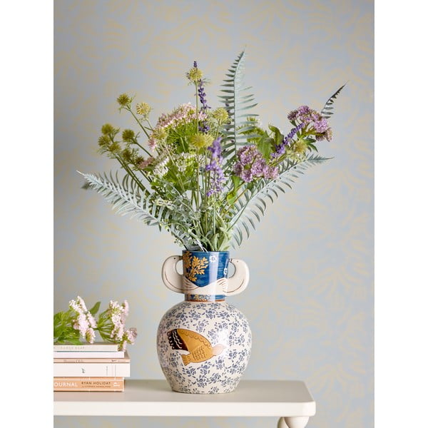 Agyagkerámia kézzel festett váza (magasság 23,5 cm) Hezha – Bloomingville-image-1