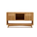 Natúr színű alacsony teakfa mosdó alatti szekrény 140x80 cm Kuveni – Kave Home