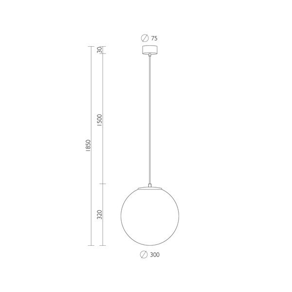 TSUKI L fehér függőlámpa rézszínű foglalattal, ⌀ 30 cm - Sotto Luce-image-1