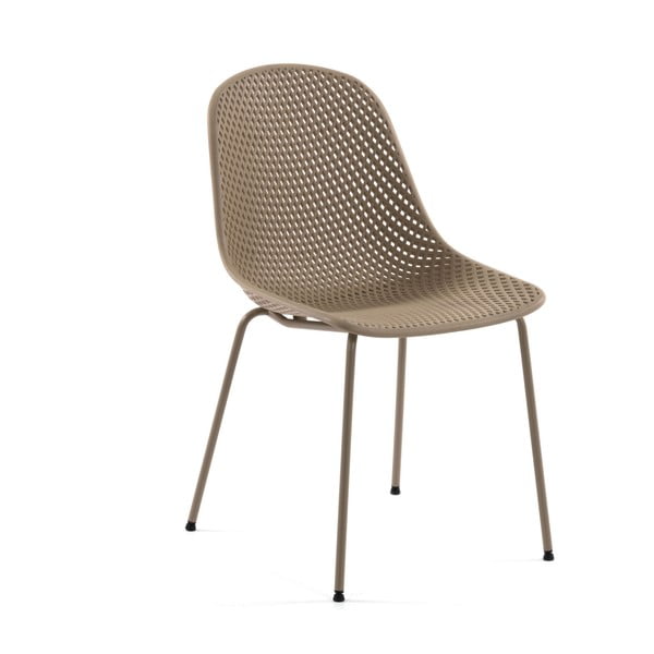 Világosbarna fém kerti szék Quinby – Kave Home