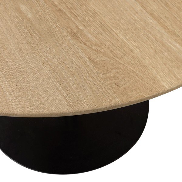 Kerek étkezőasztal tölgyfa asztallappal ø 120 cm Tablo – WOOOD-image-3