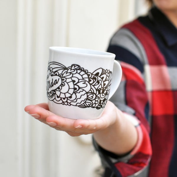 Fehér-fekete bögre 260 ml Pura Vida – Bonami-image-1