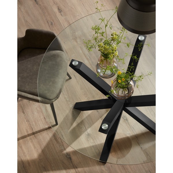 Kerek étkezőasztal üveg asztallappal, ø 119 cm - Kave Home-image-2