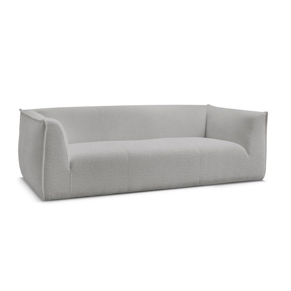 Világosszürke buklé kanapé 242 cm Giorgia – Bobochic Paris-image-3