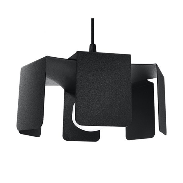 Fekete függőlámpa fém búrával ø 24 cm Rossario – Sollux-image-2