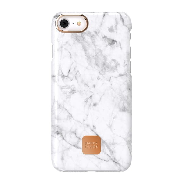 Slim fehér márványmintás iPhone 7 és 8 telefontok - Happy Plugs