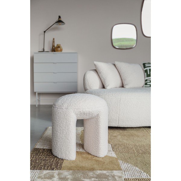 Krémszínű kárpitozott ülőke Noxx – White Label-image-1