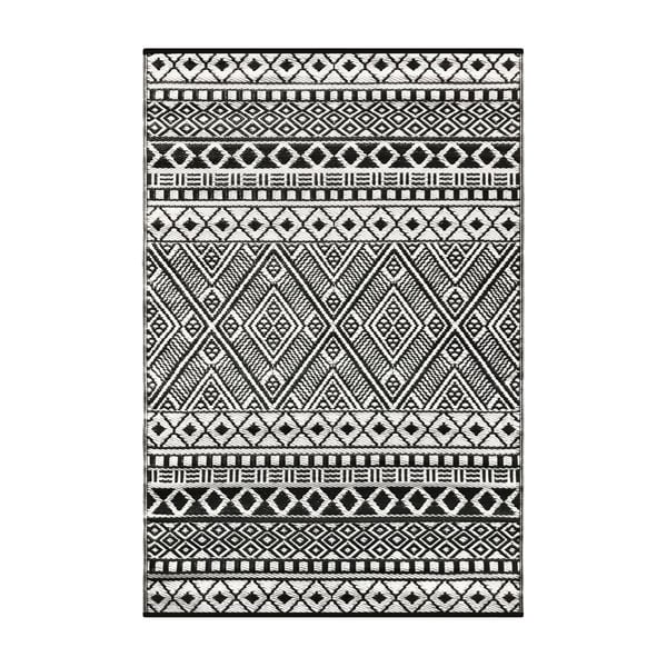 Relic fekete-fehér kültéri szőnyeg, 120 x 180 cm - Green Decore