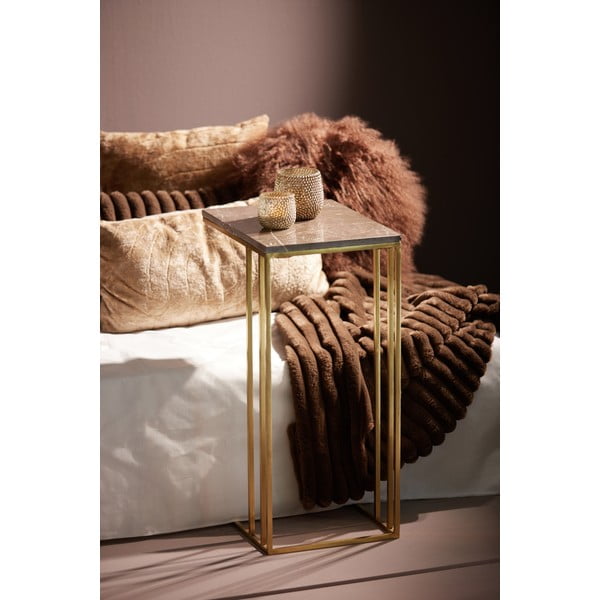 Barna mikroplüss takaró 130x170 cm Vajen – Light & Living-image-2