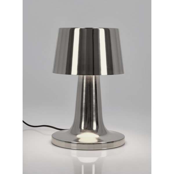 Ezüstszínű fém LED asztali lámpa fém búrával (magasság 51 cm) Turner – Bizzotto-image-1