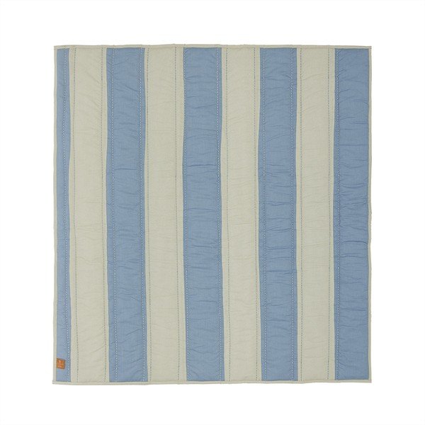Kék-krémszínű játszószőnyeg 130x140 cm Striped – OYOY Mini