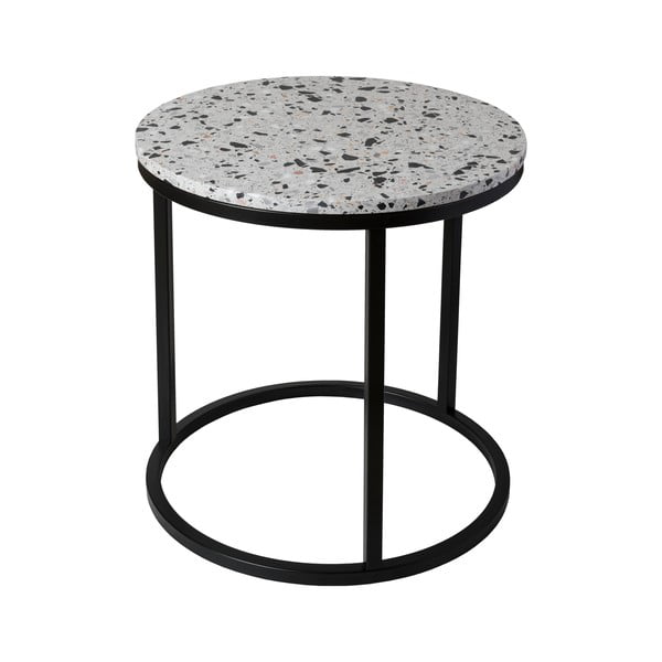 Cosmos tárolóasztal kő asztallappal, ø 50 cm - RGE