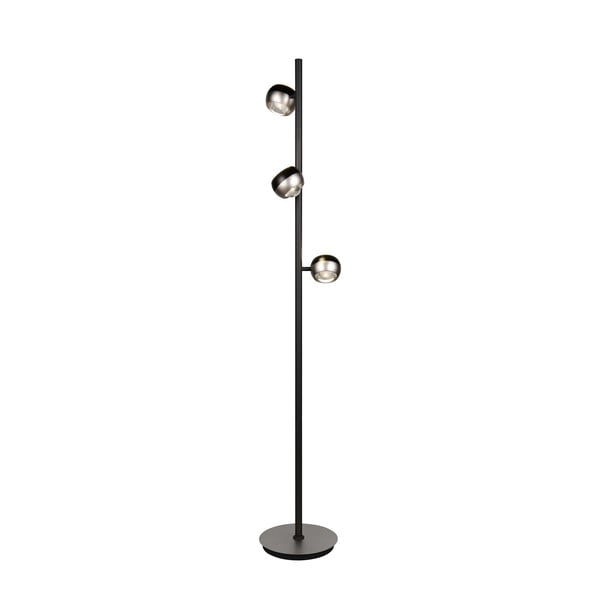 Fekete-ezüstszínű LED állólámpa (magasság 150 cm) Orbit – Trio Select