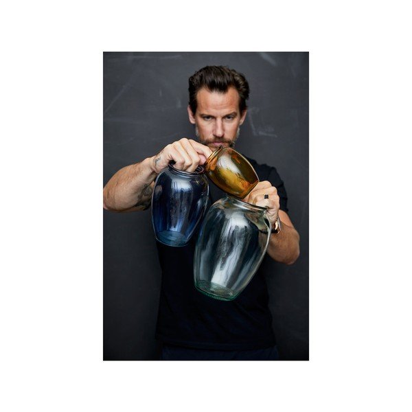 Kusintha zöld üveg váza, ø 17,5 cm - Bitz-image-2