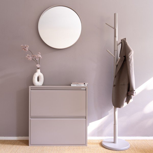 Szürkésbarna fém billenő ajtós cipőtartó 75x77,5x22,5 cm Billy – Spinder Design-image-1