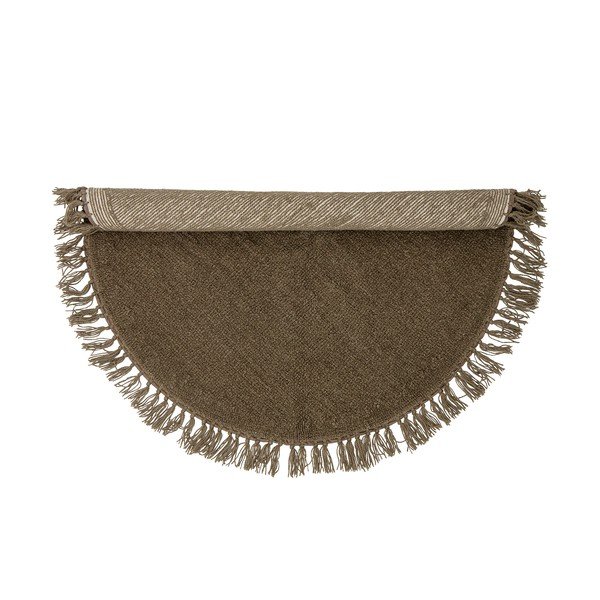 Barna kerek gyapjú szőnyeg ø 110 cm Lenea - Bloomingville-image-2