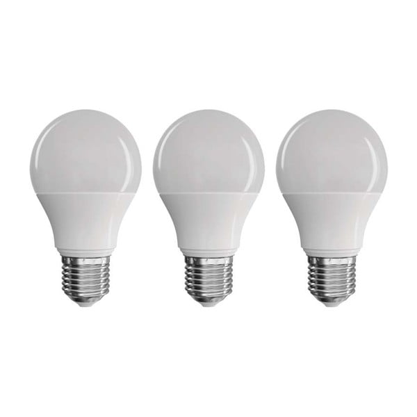 Classic Natural White 3 db LED izzó, A60, NW, 8,5W E27 - EMOS